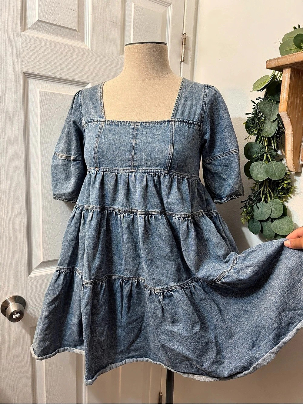 jacquie the label Denim Babydoll Dress